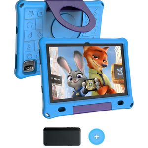 CosmoToys® Kids Tablet - Kindertablet - Tablet Kinderen - Vanaf 3 Jaar - Speelgoed Kinderlaptop - 10 Inch - Android 12 - Ouderlijk Toezicht - 6000 mAh - Blauw