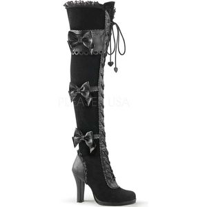 DemoniaCult - GLAM-300 Kniehoge laarzen - US 12 - 42 Shoes - Zwart