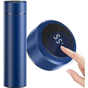 Slimme Thermosfles met LCD temperatuur Display - Curver Isolatiefles 0,5 Liter - Dubbelwandige Thermosfles - Thermosbeker - Isoleerfles - Thermoskan - Travel Mug - bidon drinkfles - Koffiebeker - Drinkflessen - RVS - Smart Thermos - Metaal - Cadeau