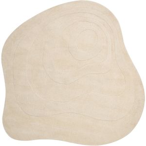 GORANO - Vloerkleed - Beige - 160 x 160 cm - Viscose