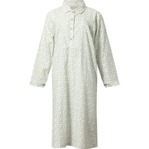 Lunatex - klassiek dames nachthemd - warm flanel - green egg - maat S