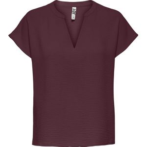 Jacqueline de Yong T-shirt Jdylion Life Top Wvn Noos 15249287 Maroon Banner Dames Maat - 34