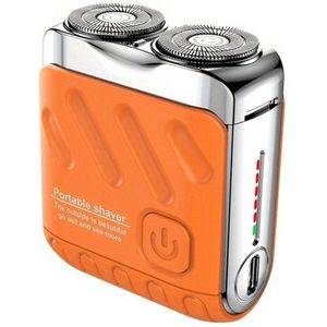 Krachtige 2-Blade Scheerapparaat - Usb Oplaadbare 2-Kop Mini Body Shaver + Precisie/Baardtrimmer - Lichtgewicht en Comfortabel - Perfecte Lichaamshaar Verzorging voor Dames en Heren - Viraal op Tiktok - Kleur: Oranje