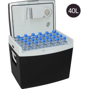 Infinity Goods Elektrische Koelbox - 40L - Coolbox - 12V en 230V - Frigobox - Koelen en Verwarmen - Zwart