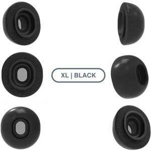Foam eartips geschikt voor Airpods Pro (2) - 6× Extra Large - Zwart - zachte memory foam opzet oortjes - foamigo®