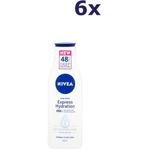 6x Nivea Lotion 250ml Express Hydration