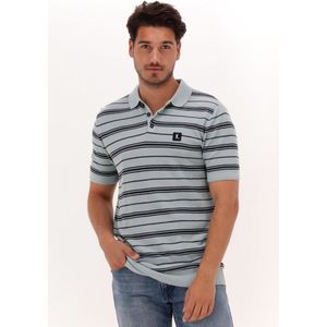 Kultivate Pl Konos Stripes Polo's T-shirts Heren - Polo shirt - Lichtblauw