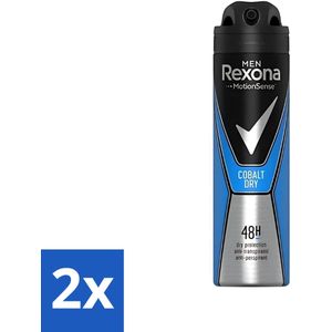 2 x Rexona Men - Deodorant Spray - Motion Sense - Cobalt Dry - Anti-Transpirant & Perspirant - 150ml - Anti-transpirant - Deodorant - Mannen - Frisse Geur - Langdurige Bescherming