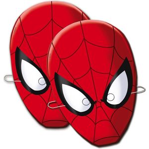 FESTISHOP S.L - 6 kartonnen Spiderman maskers - Maskers > Half maskers