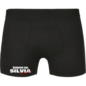 Eigendom van Silvia , Afblijven! Heren Boxershort - Relatie - Vriend - Onderbroek