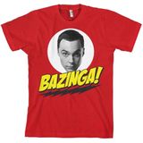 T-shirt - Rood - The Big Bang Theory - Heren - Bazinga Sheldons Head