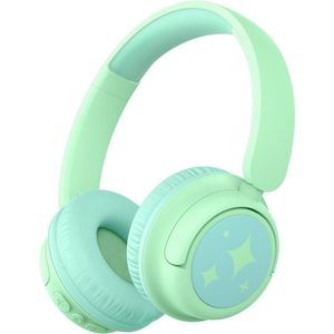 StayPowered Koptelefoon voor Kinderen - Kinderhoofdtelefoon met 60 Uur Accu en Volumebegrenzing - Draaibare Oorschelpen - Zachte Oorkussens - Ingebouwde Microfoon - Bluetooth - Eenvoudige Bediening - Groen - Levering Sneller dan Aangegeven!