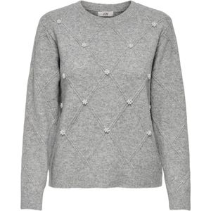 Jacqueline de Yong - Jdybella Life Struct Pearl - Trui - Lichtgrijs - Dames