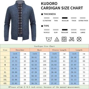 Dikke Gebreide Vesten voor Heren met Opstaande Kraag en Volledige Rits