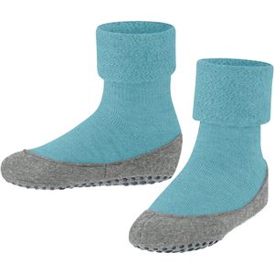 FALKE Cosyshoe Minis Noppen op de zool wol huissokken kinderen blauw - maat 21-22