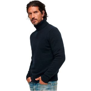 Superdry Brushed Roll Neck Sweater Blauw 2XL Man