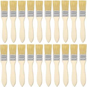 20 Houten Verfborstels of Spaanborstel met Houten Handvat (175 x 254 cm Geel)