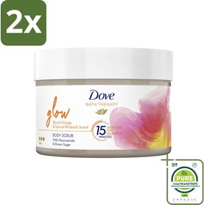Dove Bath Therapy Glow Bodyscrub 295 ml - Voordeelverpakking - 2 stuks - Huidverzorging - Body scrub