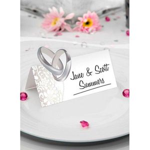 Bruiloft/Huwelijk tafel indeling naamkaartjes 108x stuks - namen tafel schikking