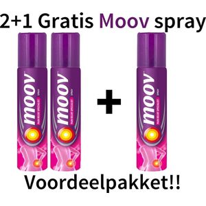 Moov - Pain Relief Spray - Pijn Verlichtende Spray - Ontspant de Spieren - 100% Ayurvedisch & Natuurlijk - 3 x 35 g