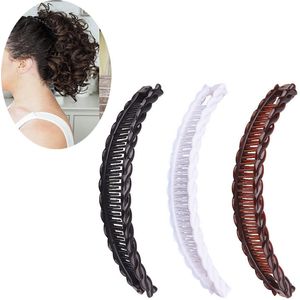 Bananenklem- bananenklem haaraccessoire -bananen klem-bananenklem zwart-Haarklem- 3 Stuks - Haarklem - Haarclip - Haarklemmen Dames-Mode & Eenvoudig-Haarclips Premium - Haarspelden Dames - Dubbele Kam Lange Haarclips