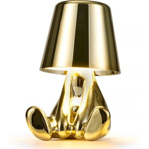 YONO Tafellamp Oplaadbaar - Slaapkamer - Woonkamer - Beeldjes Decoratie - Mr Who - Goud