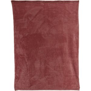 Plaids - Throw Polyester Flannel Diamond Velvet Pink L130 W170 H0.80cm