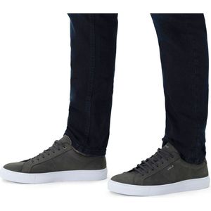 Van Lier - Heren - Grijze nubuck sneakers - Maat 43