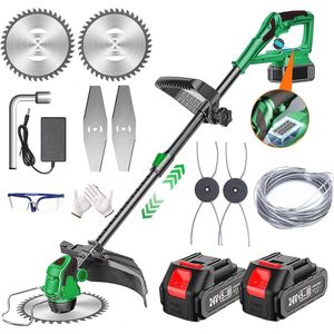 Accu Grastrimmer 3-in-1 met telescoopstang en 2 accu's - Elektrische Bosmaaier 24V