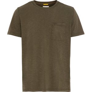 camel active T-shirt met korte mouwen in biologisch katoen - Maat menswear-XL - Oliv-Braun