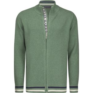 Felix Hardy Gebreid vest  marine / olijfgroen / wit