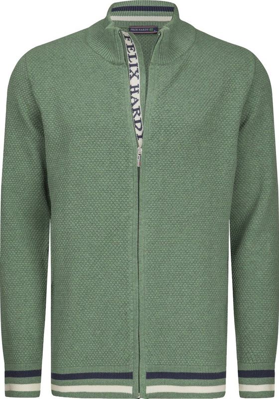 Felix Hardy - Cardigan - Groen - 100% Katoen - Heren