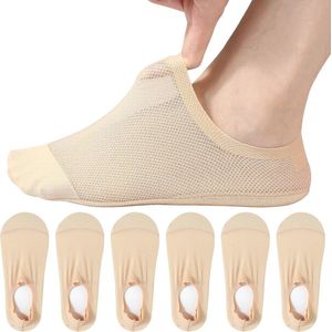 Onzichtbare damessokken met antislip siliconen | Ademend mesh | Lage sokken voor casual gebruik