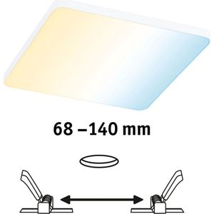 VariFit LED-inbouwpaneel Smart Home Zigbee 3.0 Veluna Edge IP44 hoekig 200x200mm 18W 1400lm Tunable White Wit dimbaar