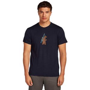 Icebreaker - Merino 150 Tech Lite SS Tee Bear Tour - T-shirt - Marine blauw