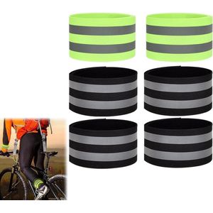 Clip voor fietsbroek reflecterende banden 6 stuks - fietsbroek accessoire reflecterende band - reflecterende armband voor outdoorsport