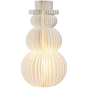 Star Trading White Paper Snowman, uitwaaierend, geschikt voor E14-fittingen, opvouwbaar, H 50 cm, Ø 25 cm