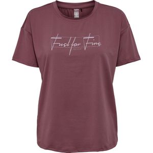 ONPESONA SS LOOSE TRAININGSHIRT - ONLY PLAY - DAMES - CRUHED BERRY MET PRINT - MAAT XS -