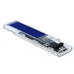 Delock - Externe Behuizing - Transparant - Voor M.2 NVME PCIe SSD - USB Type-C
