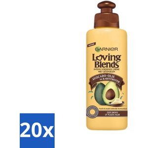 20 x Garnier - Loving Blends - Leave-In Crème - Avocado Olie & Shea Boter - Zeer Droog & Pluizig Haar - 200 ml - Avocado Olie - Shea Boter - Haarvoeding - Droog Haar - Pluizig Haar