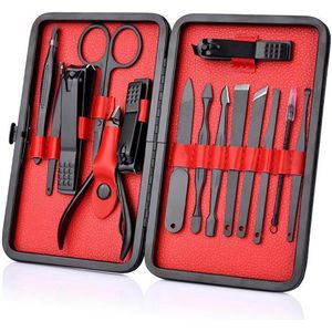 15-delige manicure/ pedicure en gezichtsset, reiskit, inclusief luxe etui
