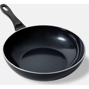 28cm 3.7L BK Vivid Wokpan PFAS-vrij Keramische Anti-aanbaklaag - Stay-Cool Handgreep - Vaatwasmachinebestendig - Ovenbestendig - Zwart