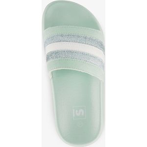 Meisjes badslippers met glitters mintgroen - Maat 28