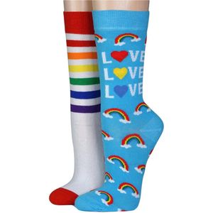 Regenboog sokken - Pride - LGBTQIA - Urban Eccentric - 2 paar - One size