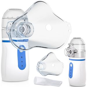 Aerosoltoestel - Ultrasone Vernevelaar Inhalator – Nebulizer - Inhalatieapparaat voor Kinderen, Volwassenen & Baby’s – Helpt tegen Luchtwegaandoeningen - Incl. 3 mondstukken - Vernevelaar Inhalator - Gezichtsstomer