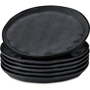 LOBERON Dessertbordjes set van 6 Biarré zwart