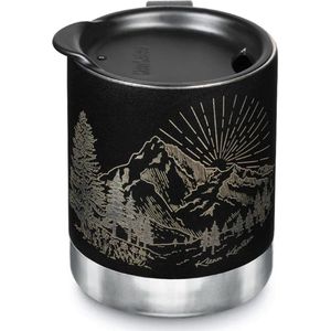 Klean Kanteen - Insulated Camp Mug - 355ml - Mountain - Black - Koffiemok met deksel en mooie print