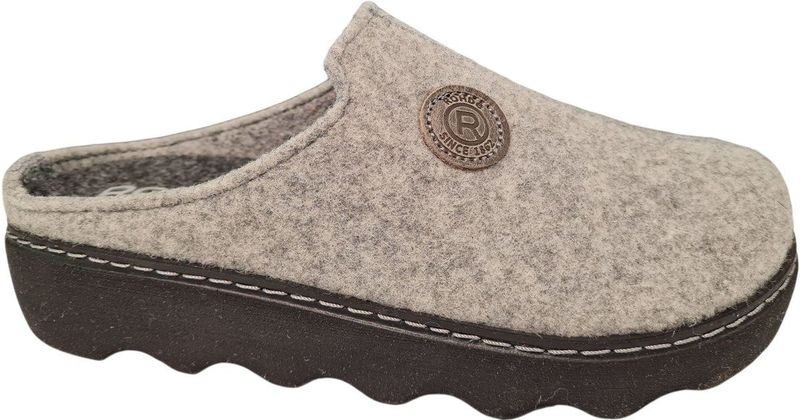 Rohde - Licht Grijze Open Dames Pantoffels - Grijs