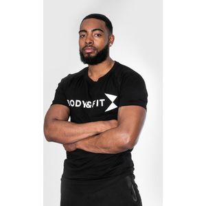 Body & Fit Essential Relax T Shirt - Sportshirt Heren – Slim Fit Sport T-Shirt – Maat M - Zwart