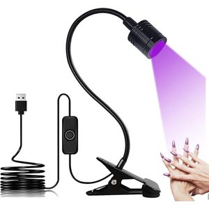 Elektrische Nageldroger UV Lamp 3 W USB Uv Nageldroger - Utraviolet - Clip - Gelnagels - Verstelbare Kop - Werkvinger - Hand